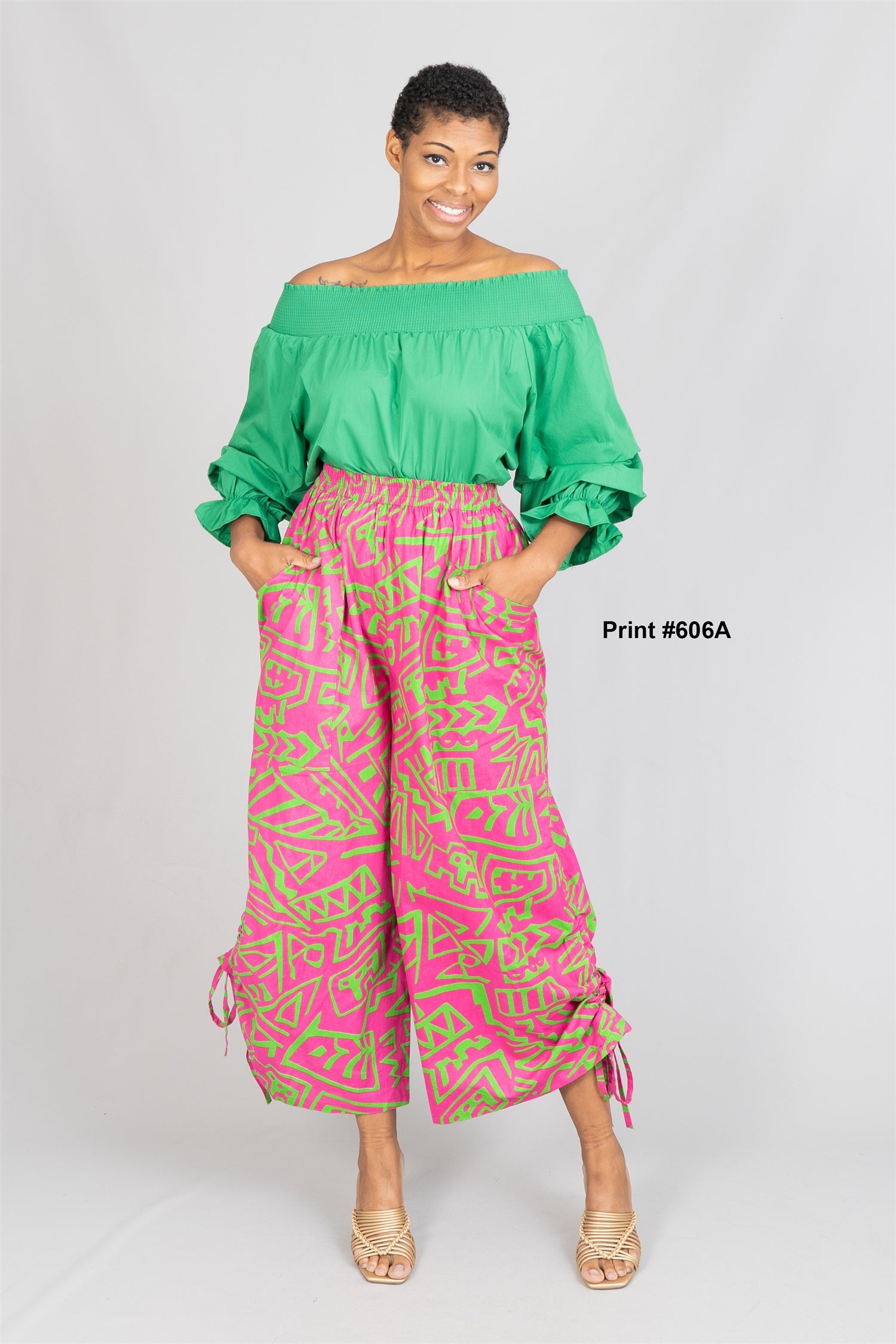 KaraChic 7697 Authentic African Print Pant