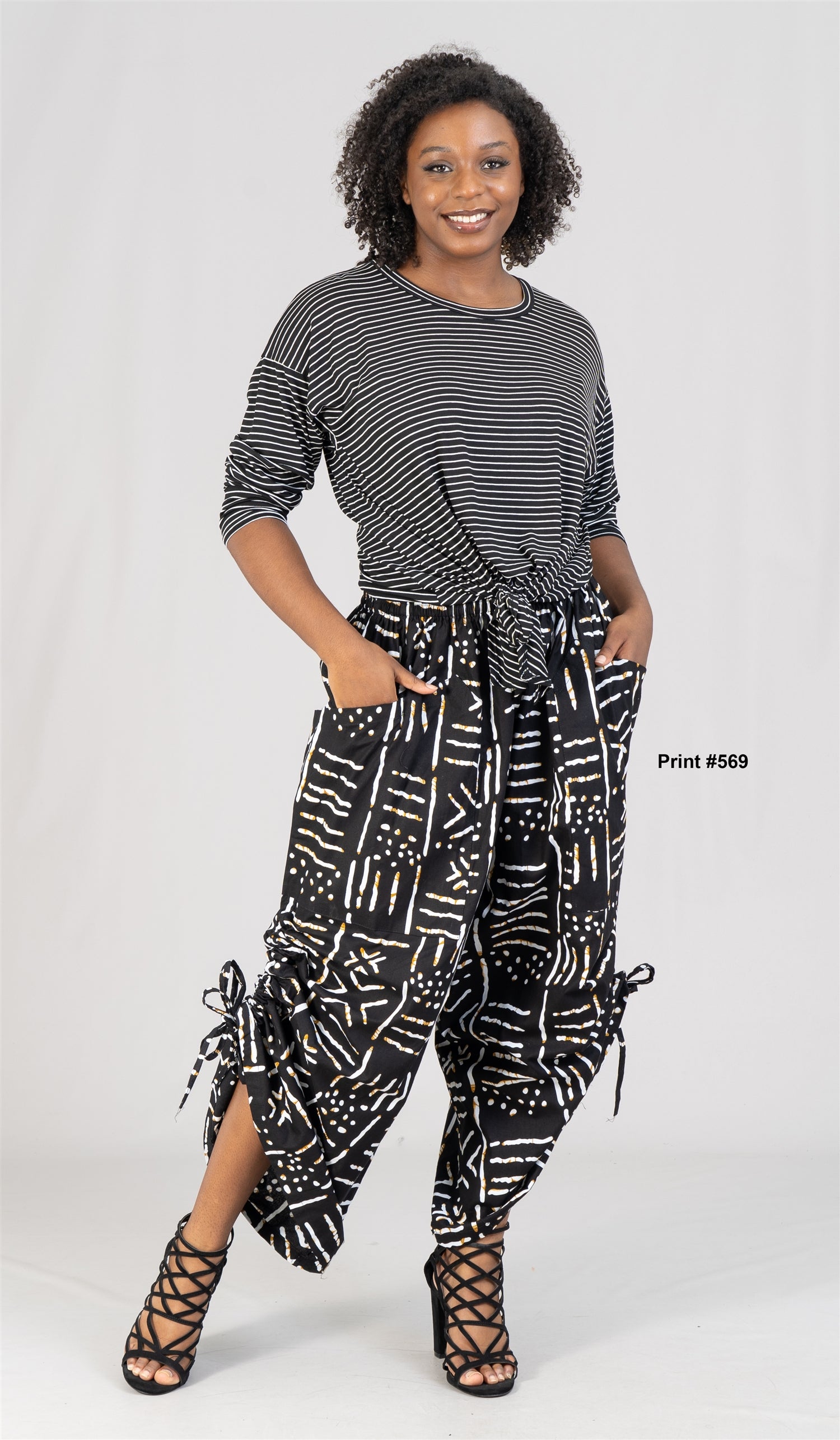 KaraChic 7697 Authentic African Print Pant