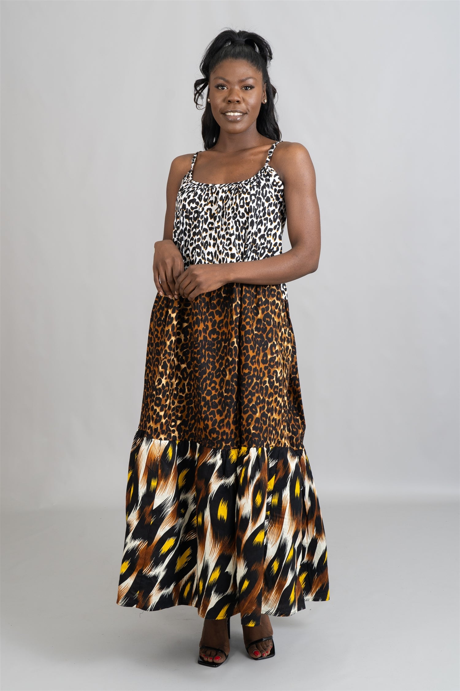 KaraChic 7709 Authentic African Print Maxi Dress