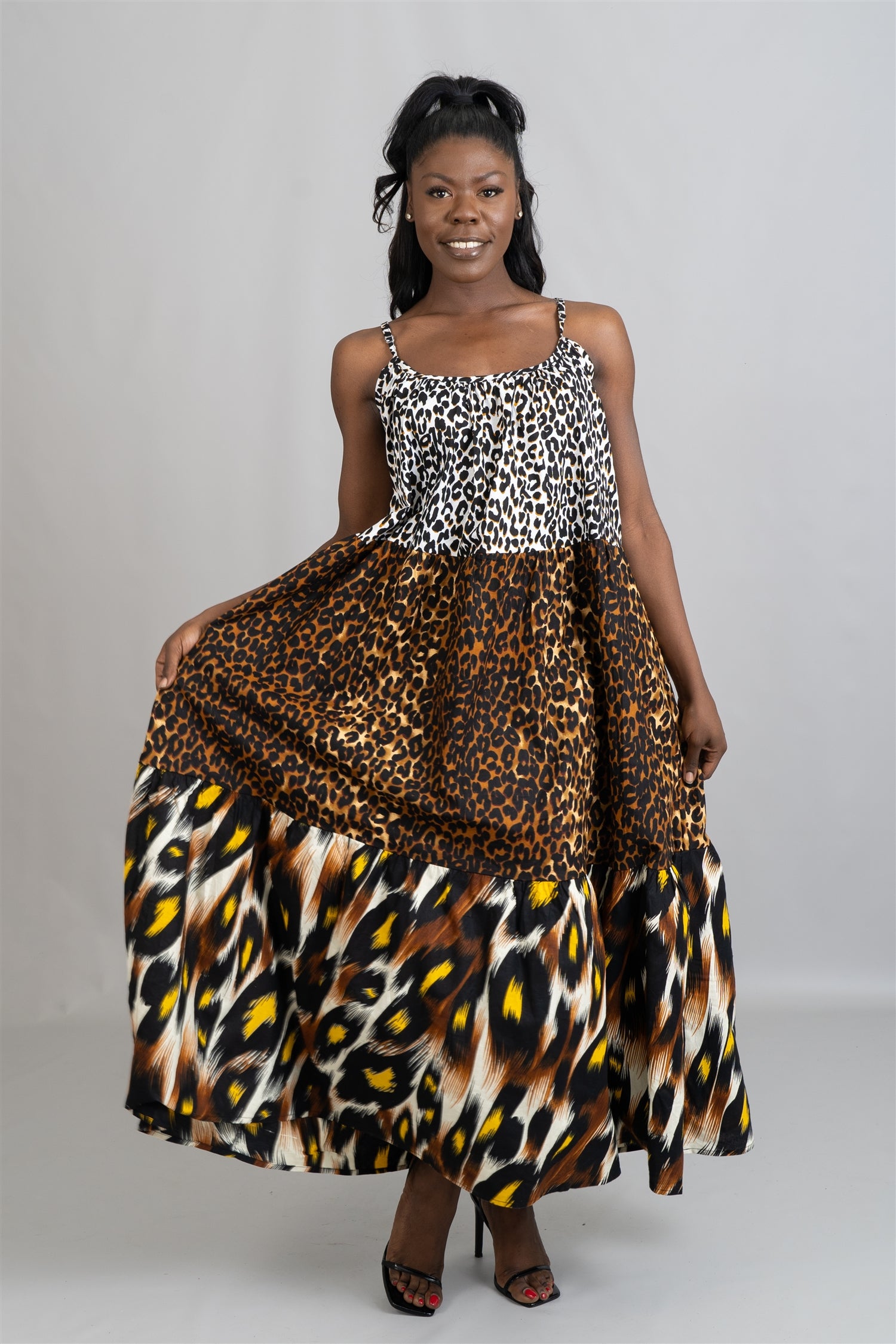 KaraChic 7709 Authentic African Print Maxi Dress