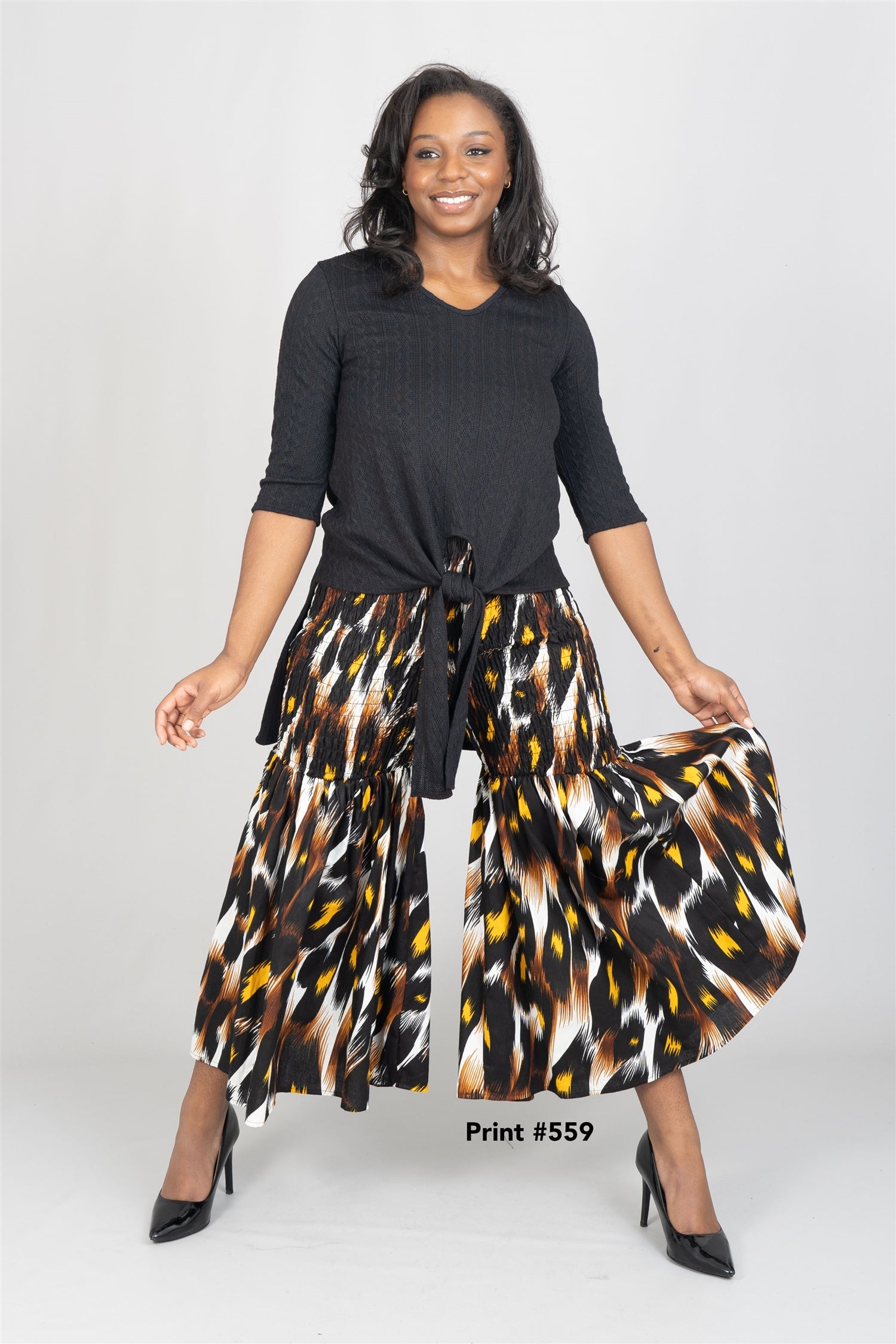 KaraChic 7751 Authentic African Print Smock Pant