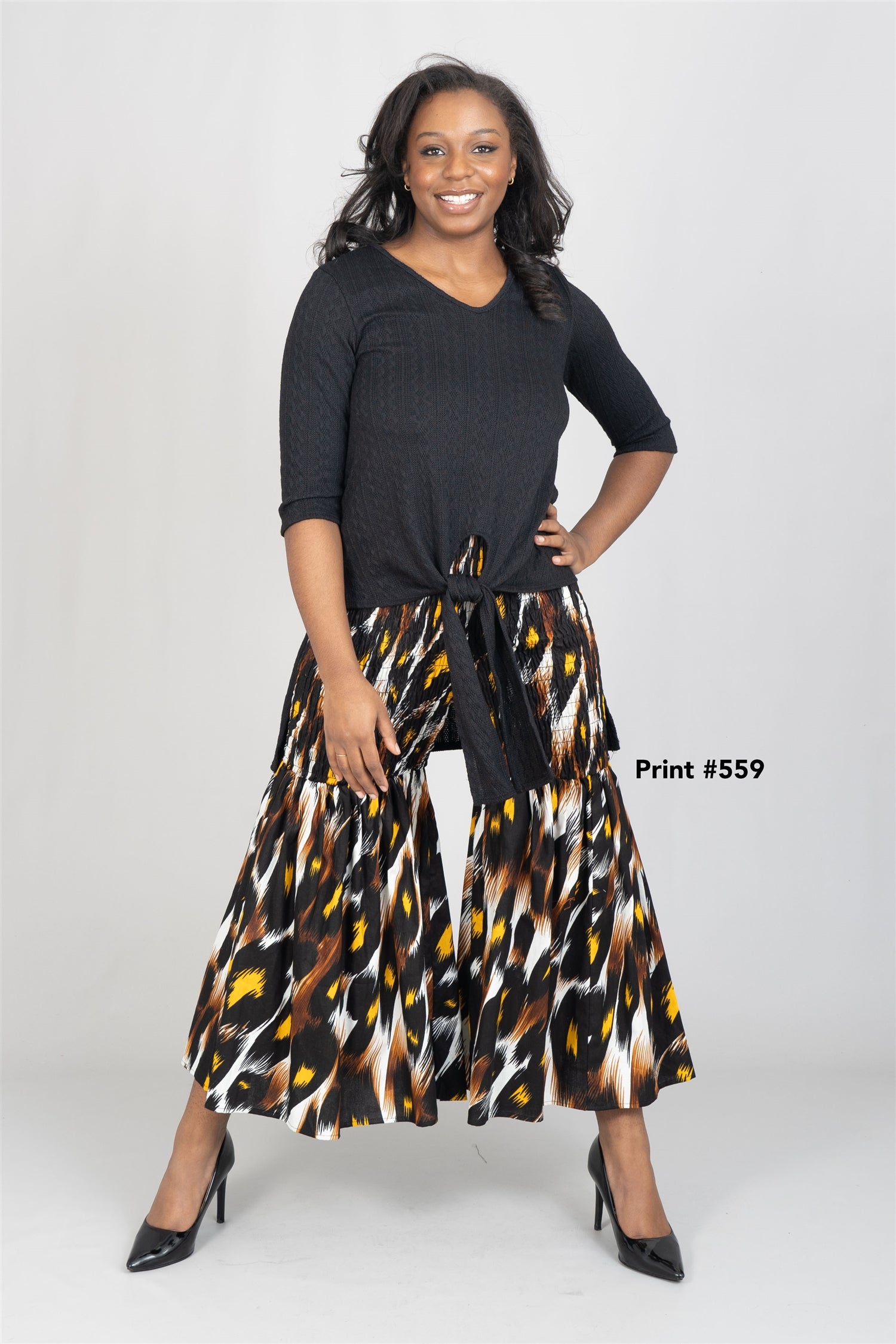 KaraChic 7751 Authentic African Print Smock Pant