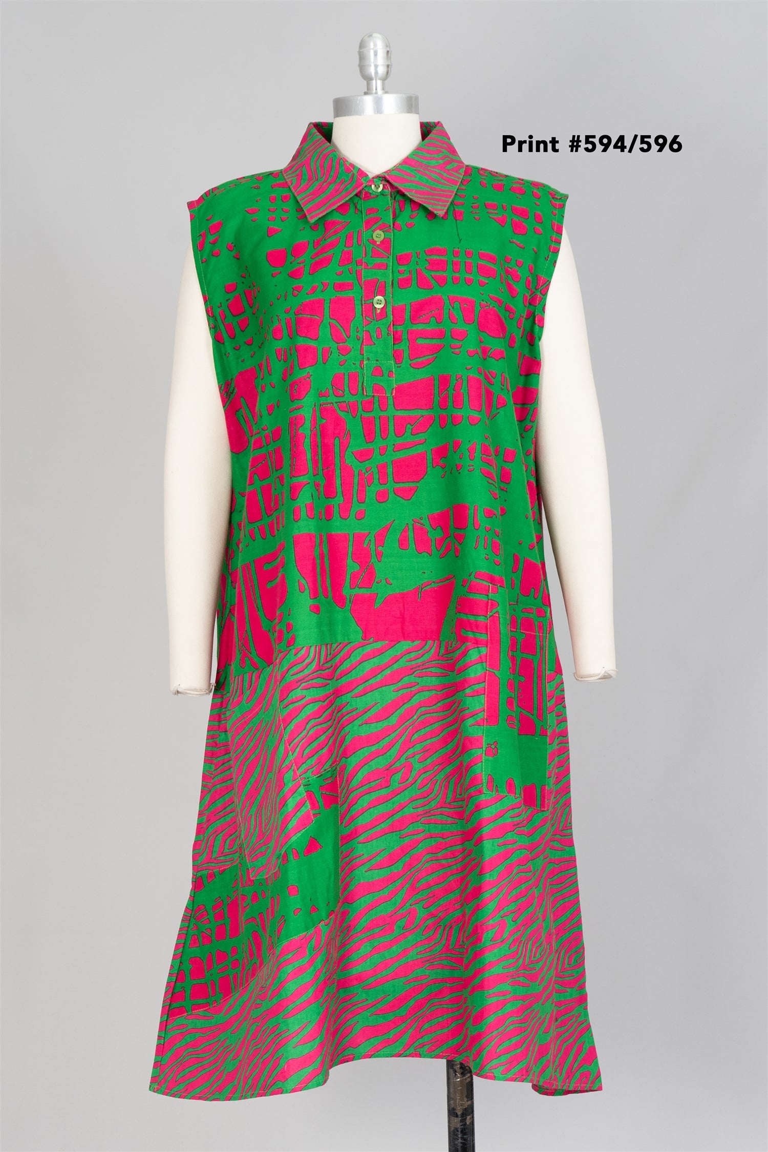 KaraChic 7754A Authentic African Print Sleeveless Dress