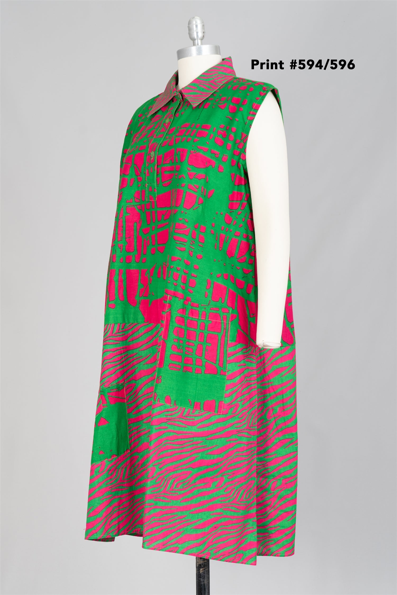 KaraChic 7754A Authentic African Print Sleeveless Dress