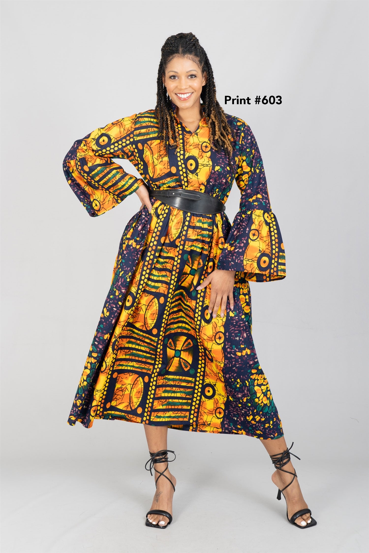 KaraChic 7784 Authentic African Print Maxi Dress