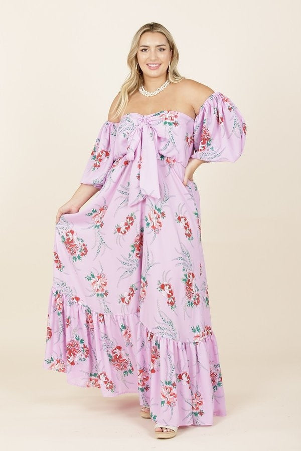 Karen T Designs 8024NP Strapless Print Maxi Dress