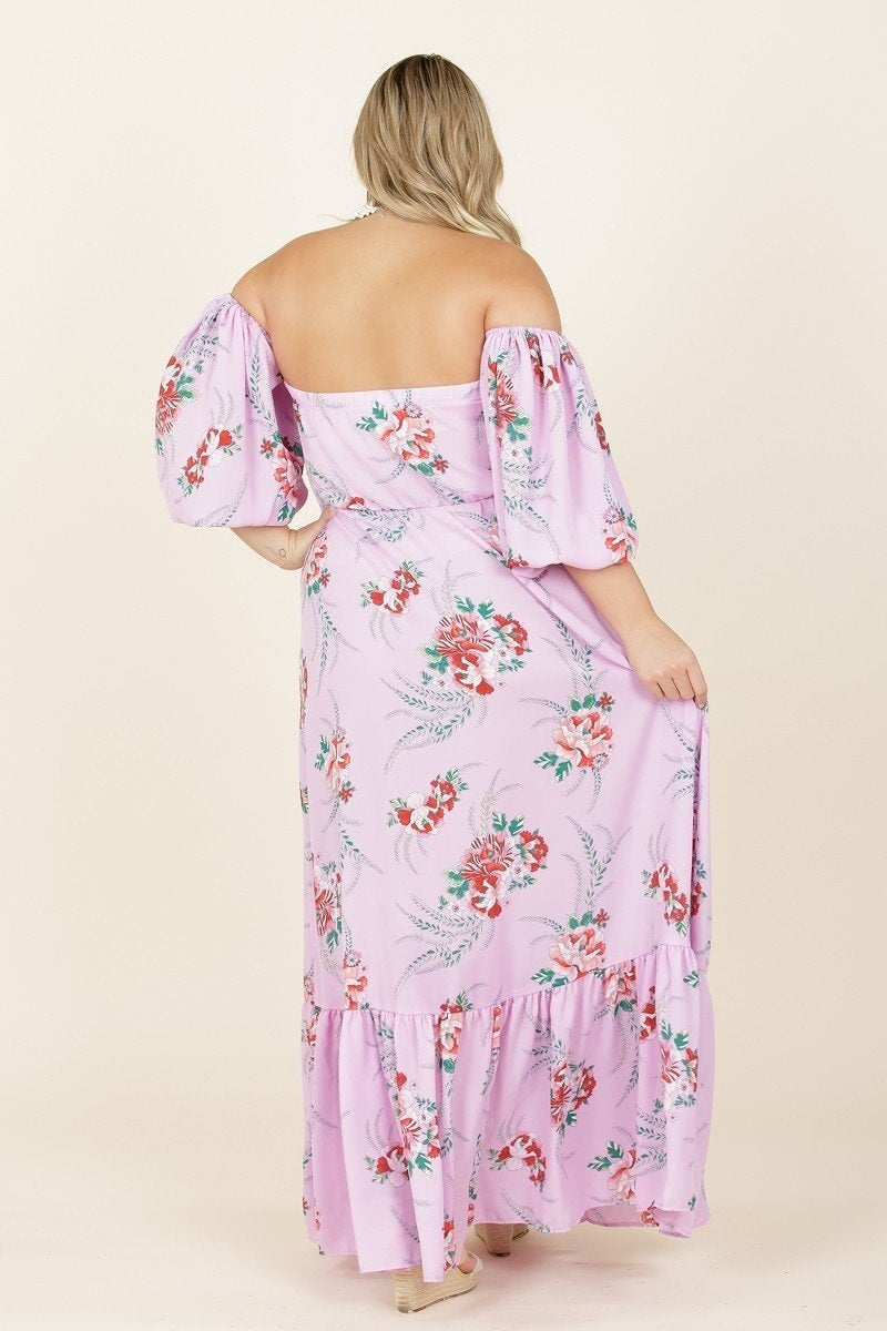 Karen T Designs 8024NP Strapless Print Maxi Dress