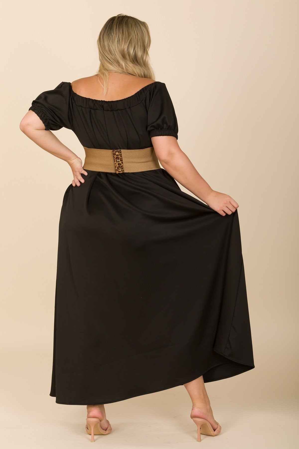 Karen T Designs 9103 Off-shoulder Maxi Dress