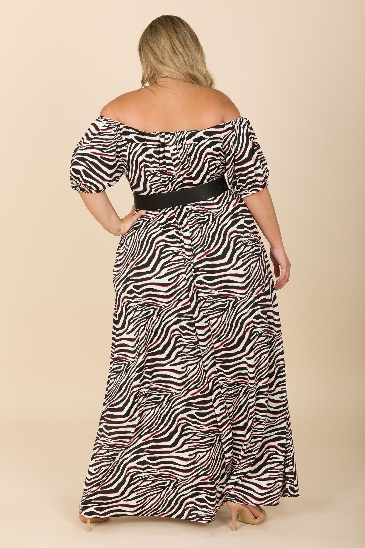 Karen T Designs 9103P Off-shoulder Maxi Dress