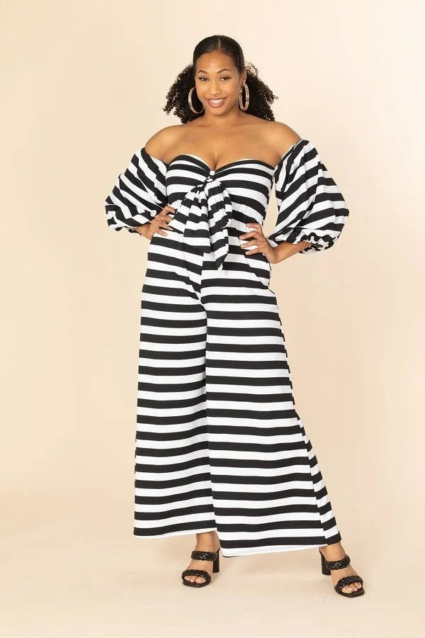 Karen T Designs 9130 Off-shoulder Strapless Jumpsuit