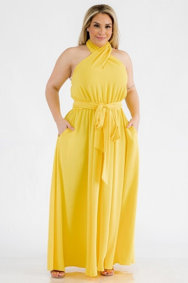 Karen T 9316 Halter Maxi Dress