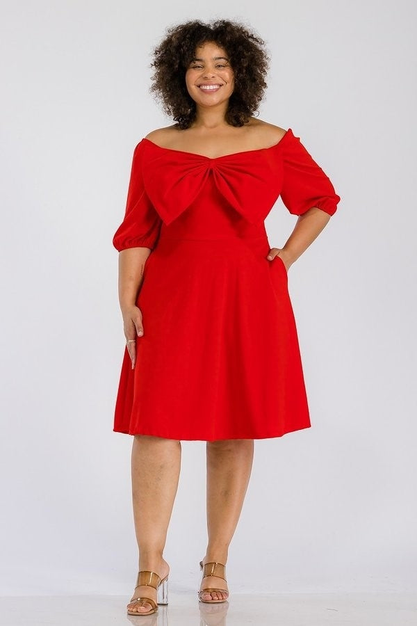 Karen T Designs 9350 Knit Bow Dress