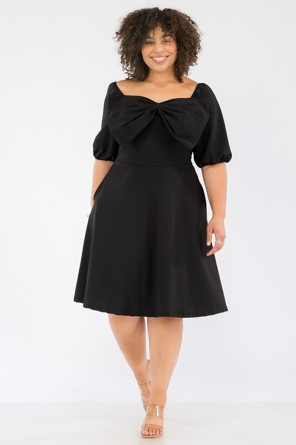 Karen T Designs 9350 Knit Bow Dress