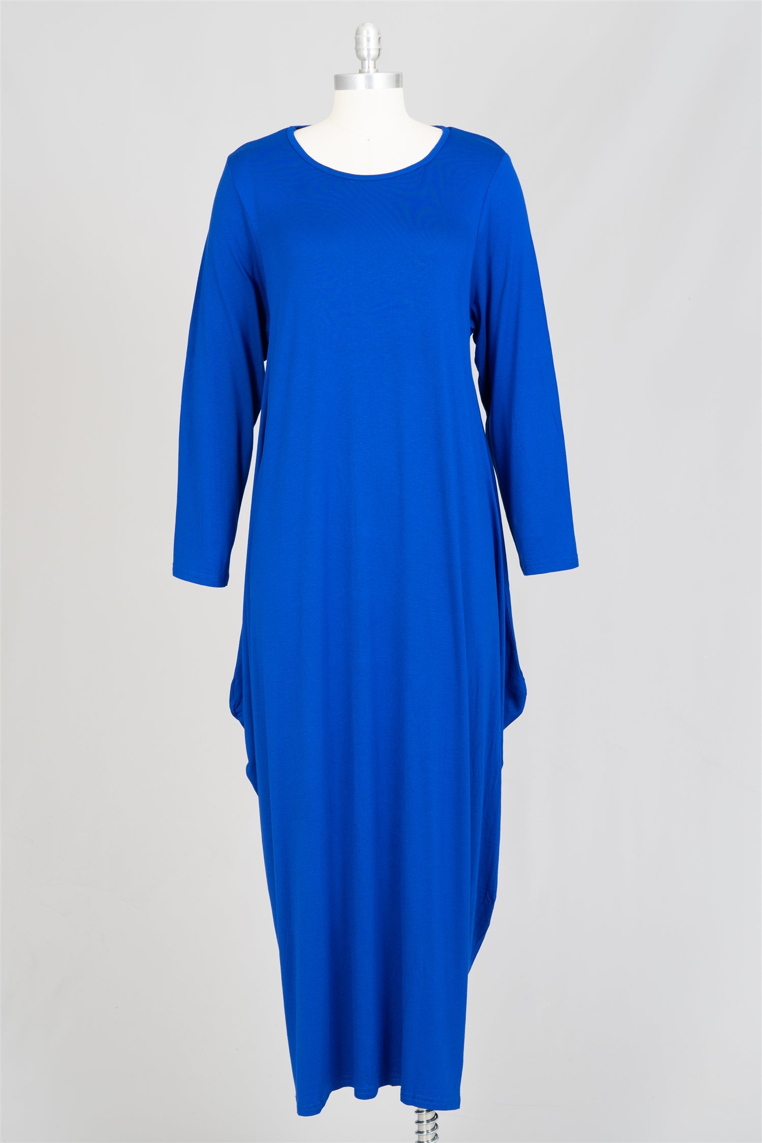 KaraChic CHH18028LS Long Sleeve Knit Bubble Maxi Dress