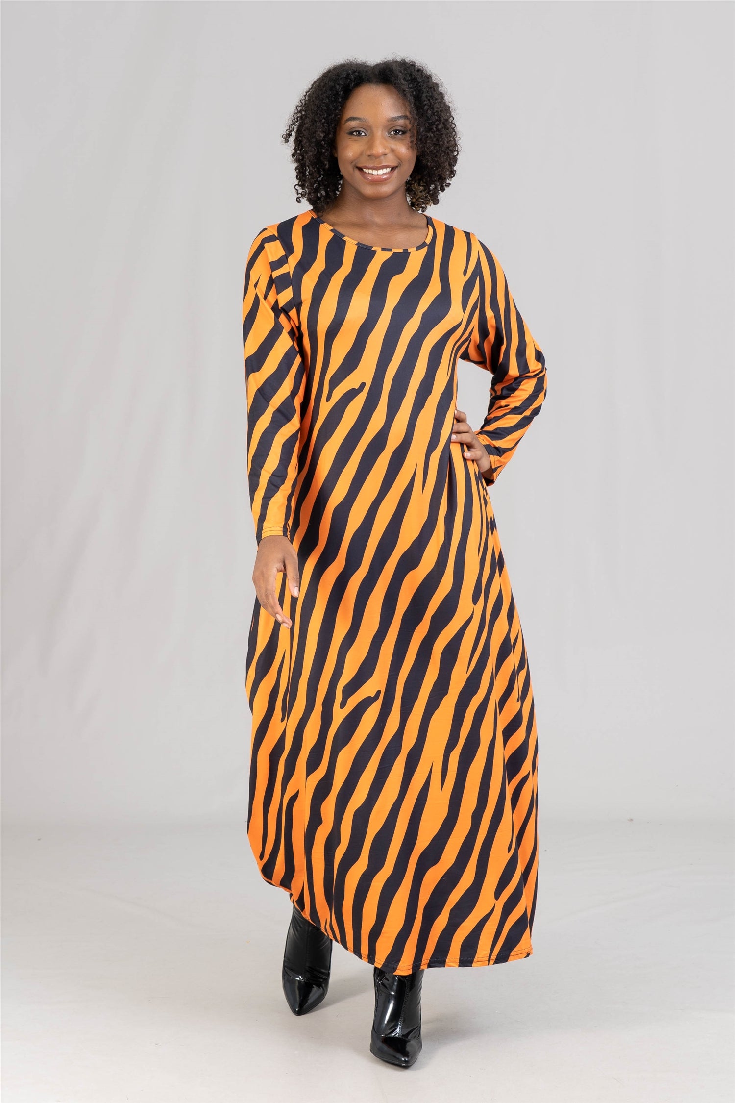 KaraChic CHH21071 Print Knit Maxi Dress