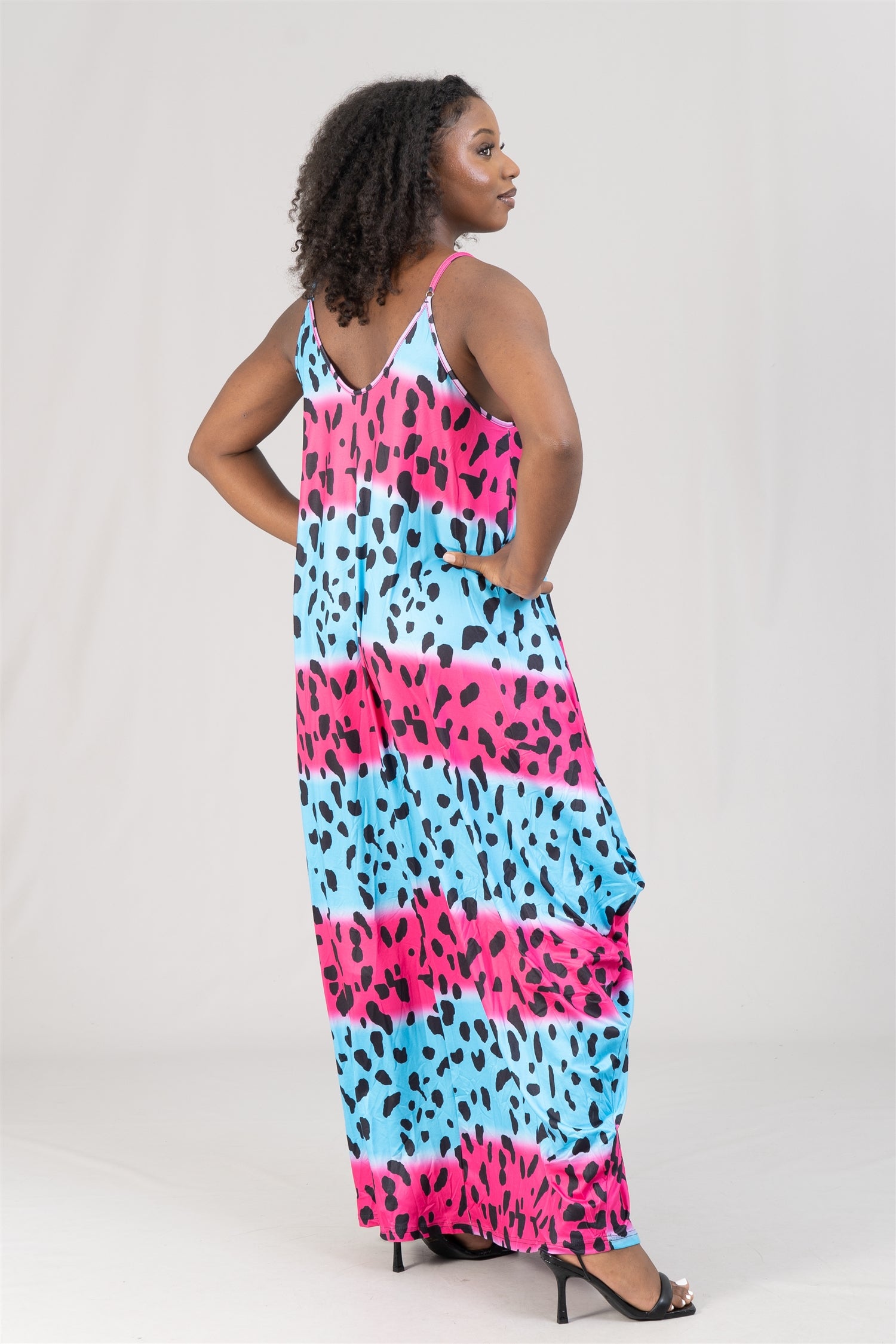 KaraChic CHH22050 Print Knit Maxi Dress