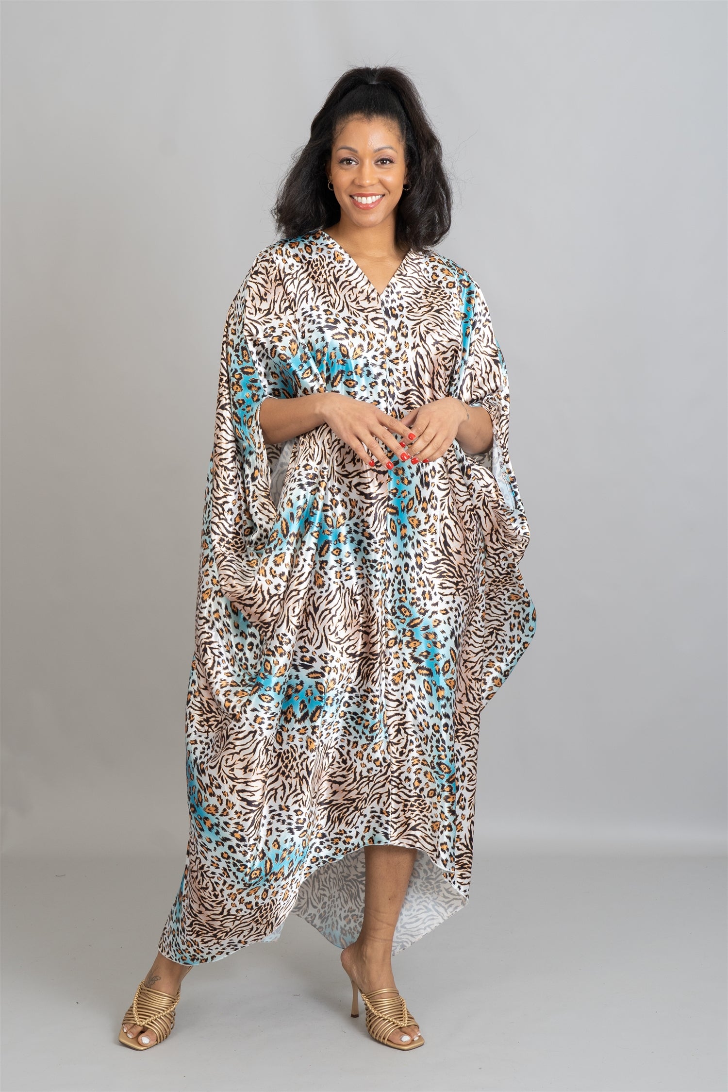 KaraChic CHH22096 High-low Print Kaftan