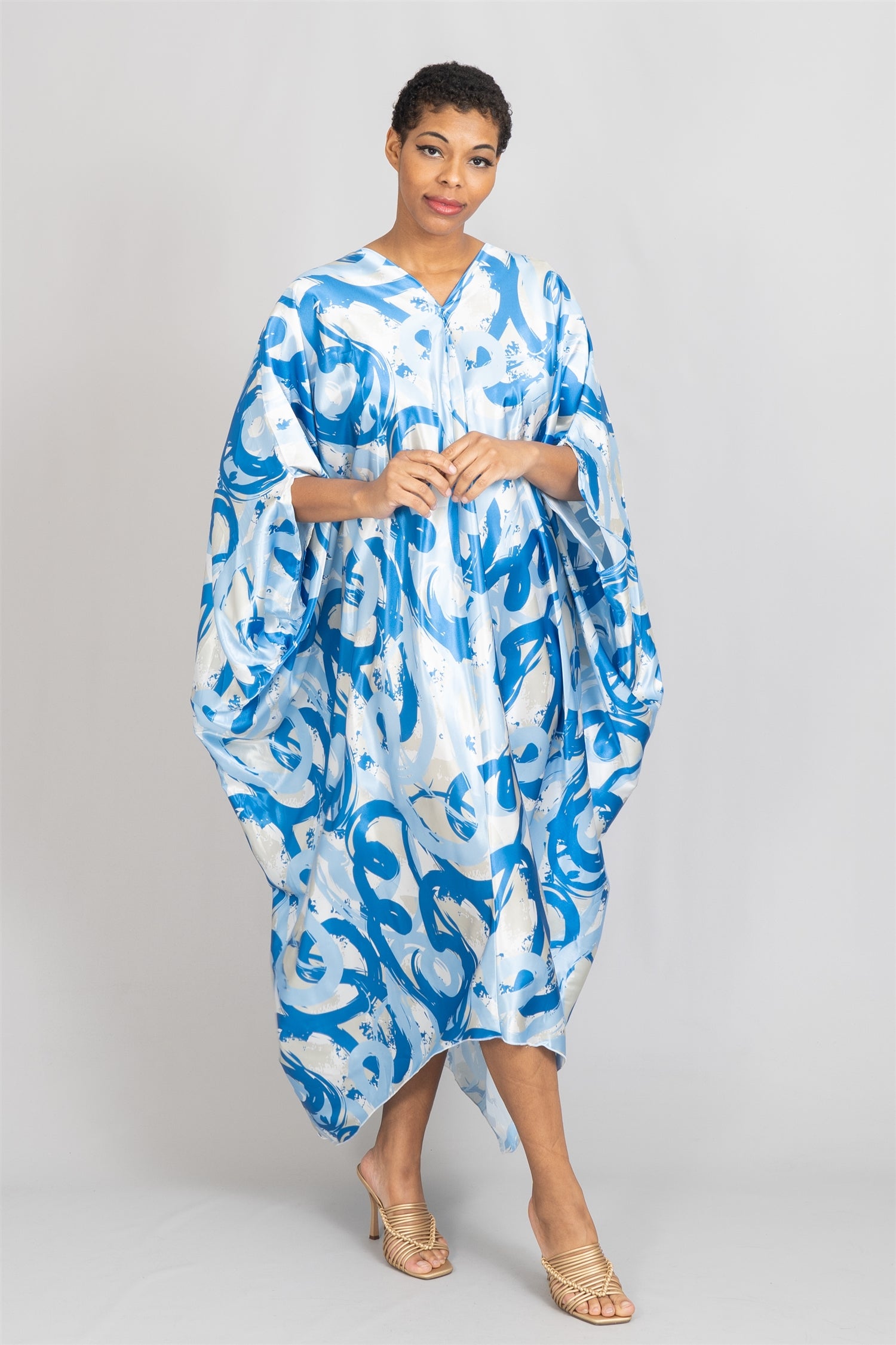 KaraChic CHH22098 High-low Print Kaftan