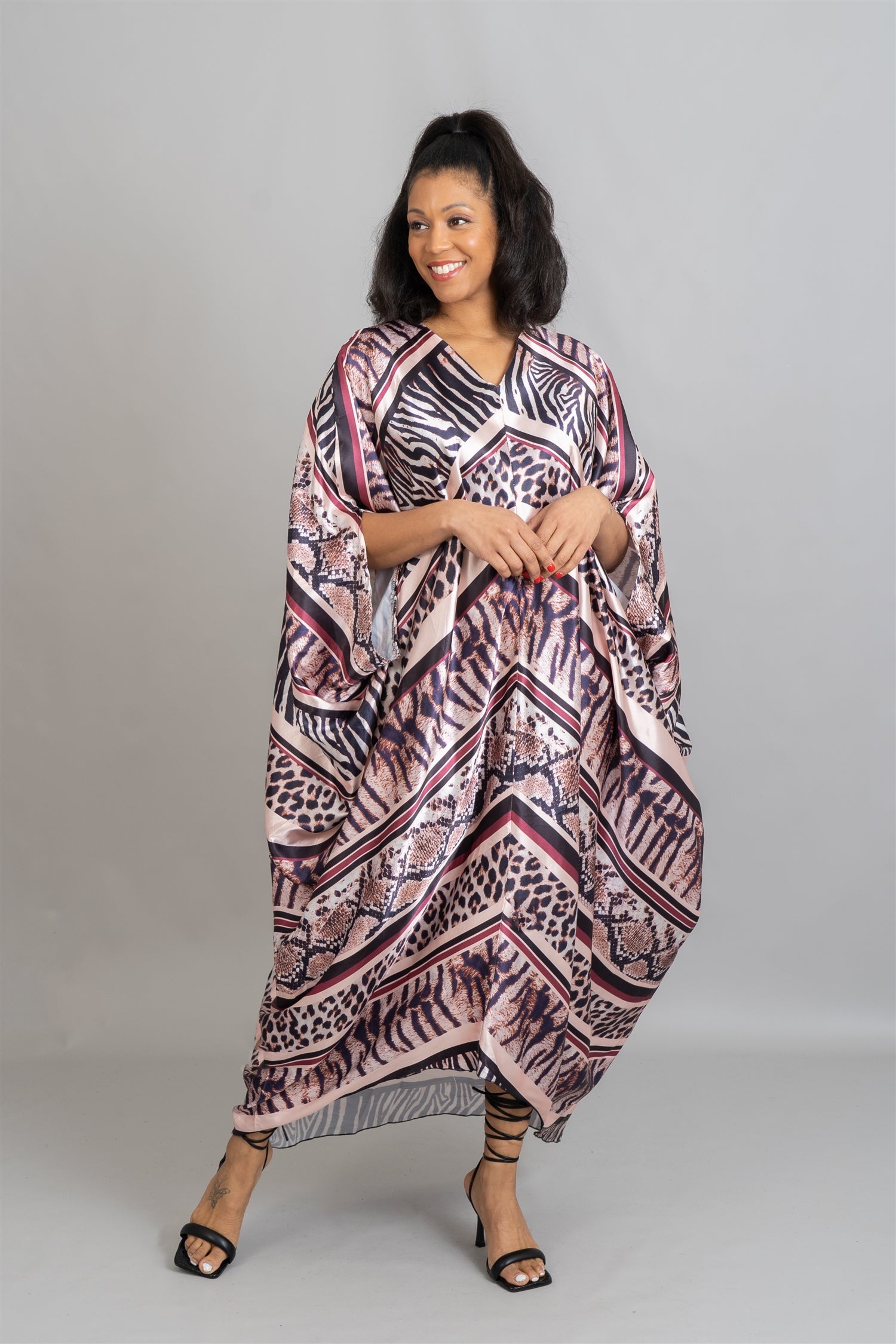 KaraChic CHH22099 High-low Print Kaftan