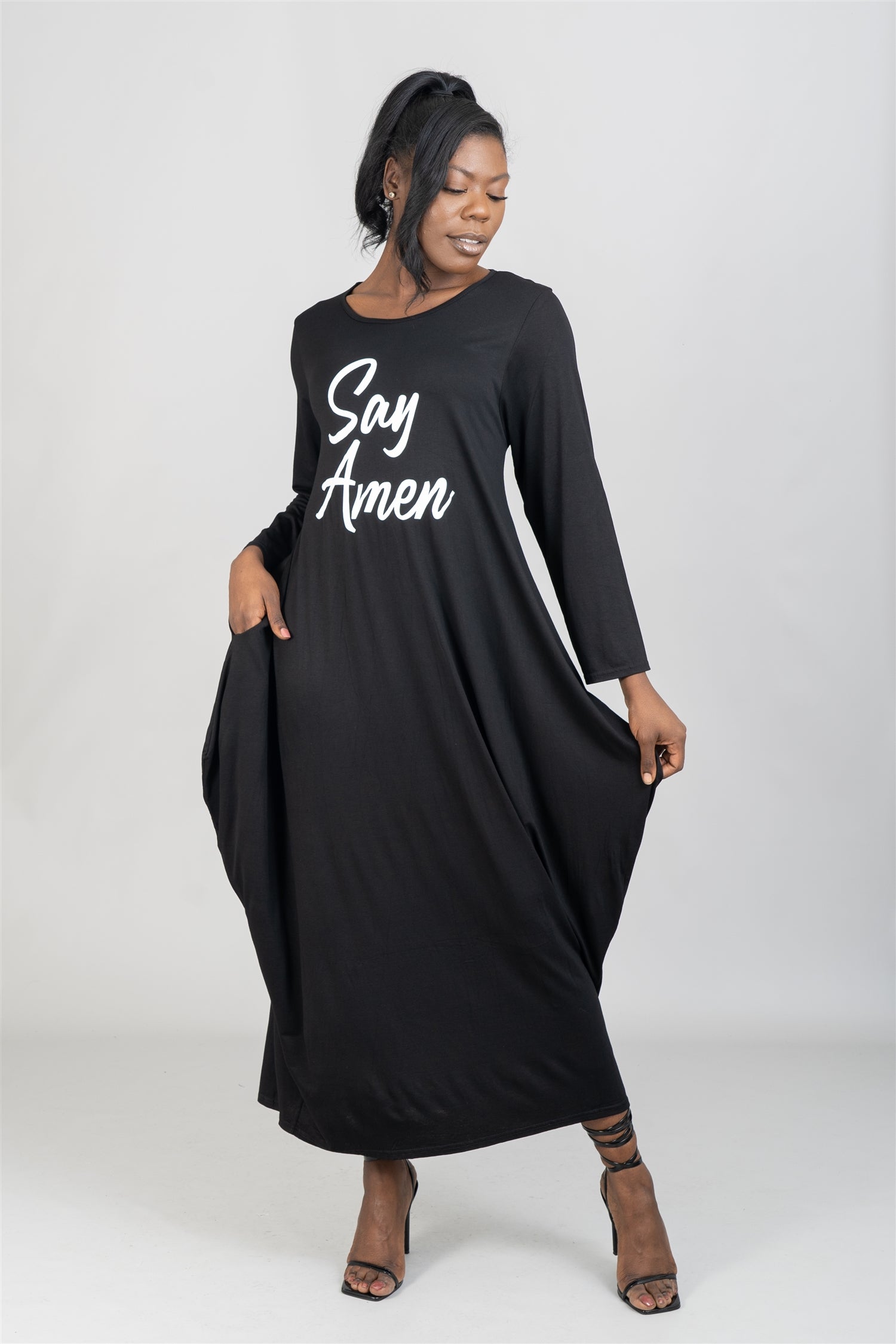 KaraChic CHH22115 Say Amen Knit Maxi Dress