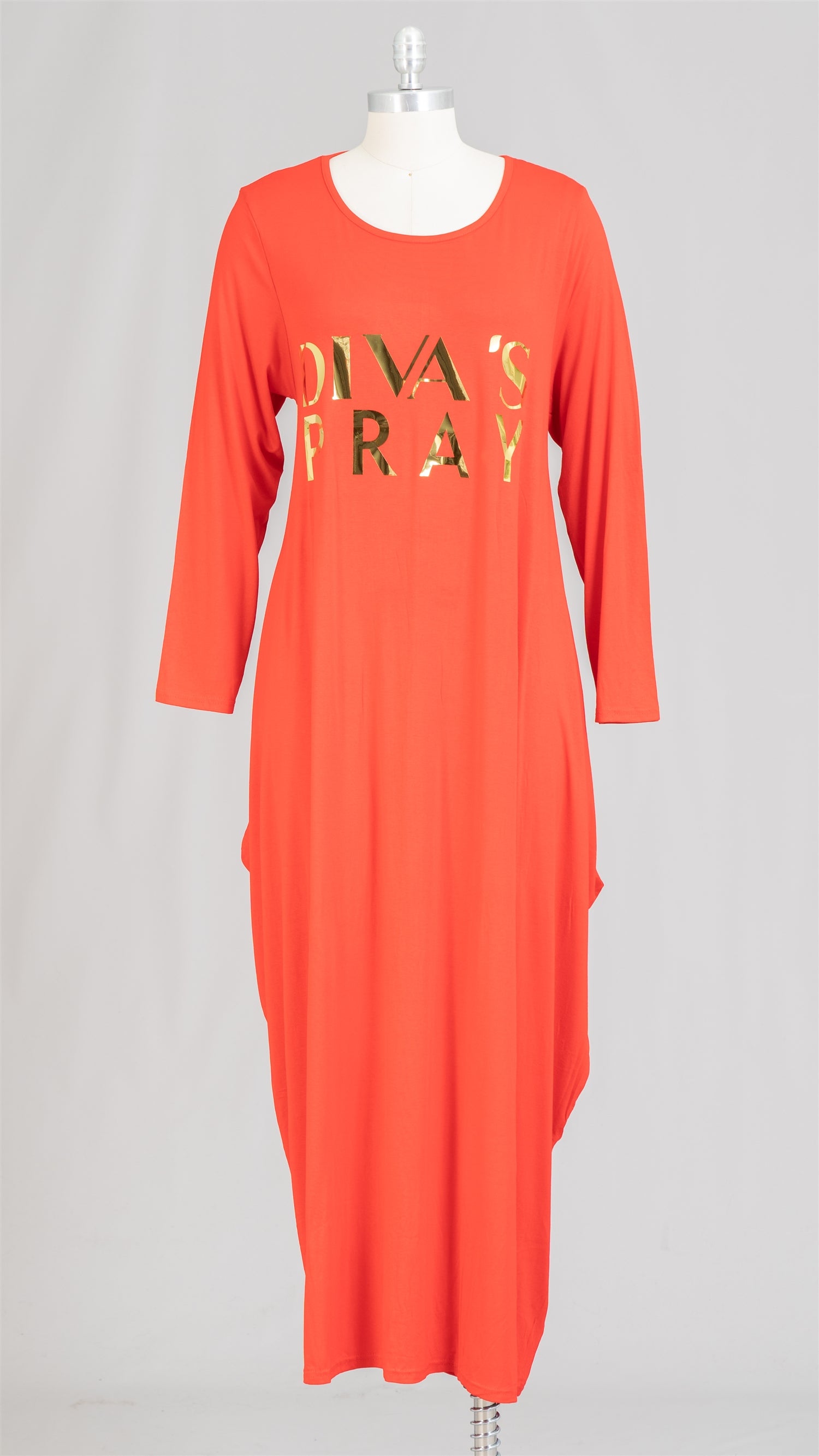 KaraChic CHH22116 Divas Pray Knit Maxi Dress