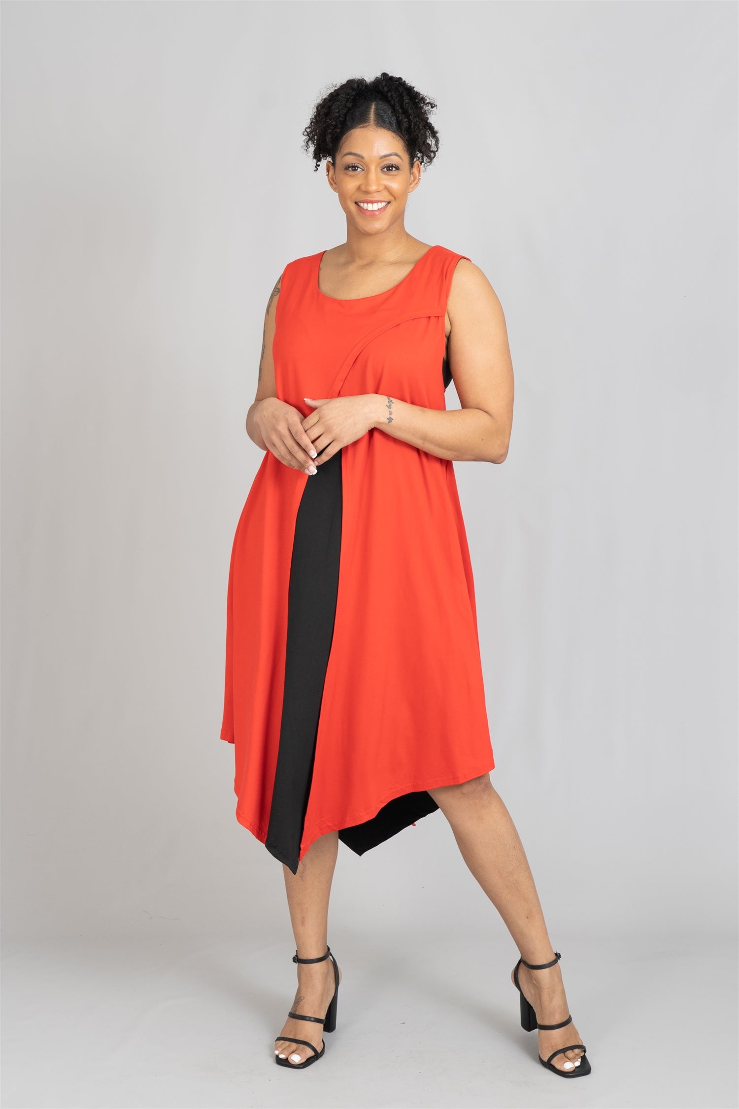 KaraChic CHH22153 Two-tone Knit Dress