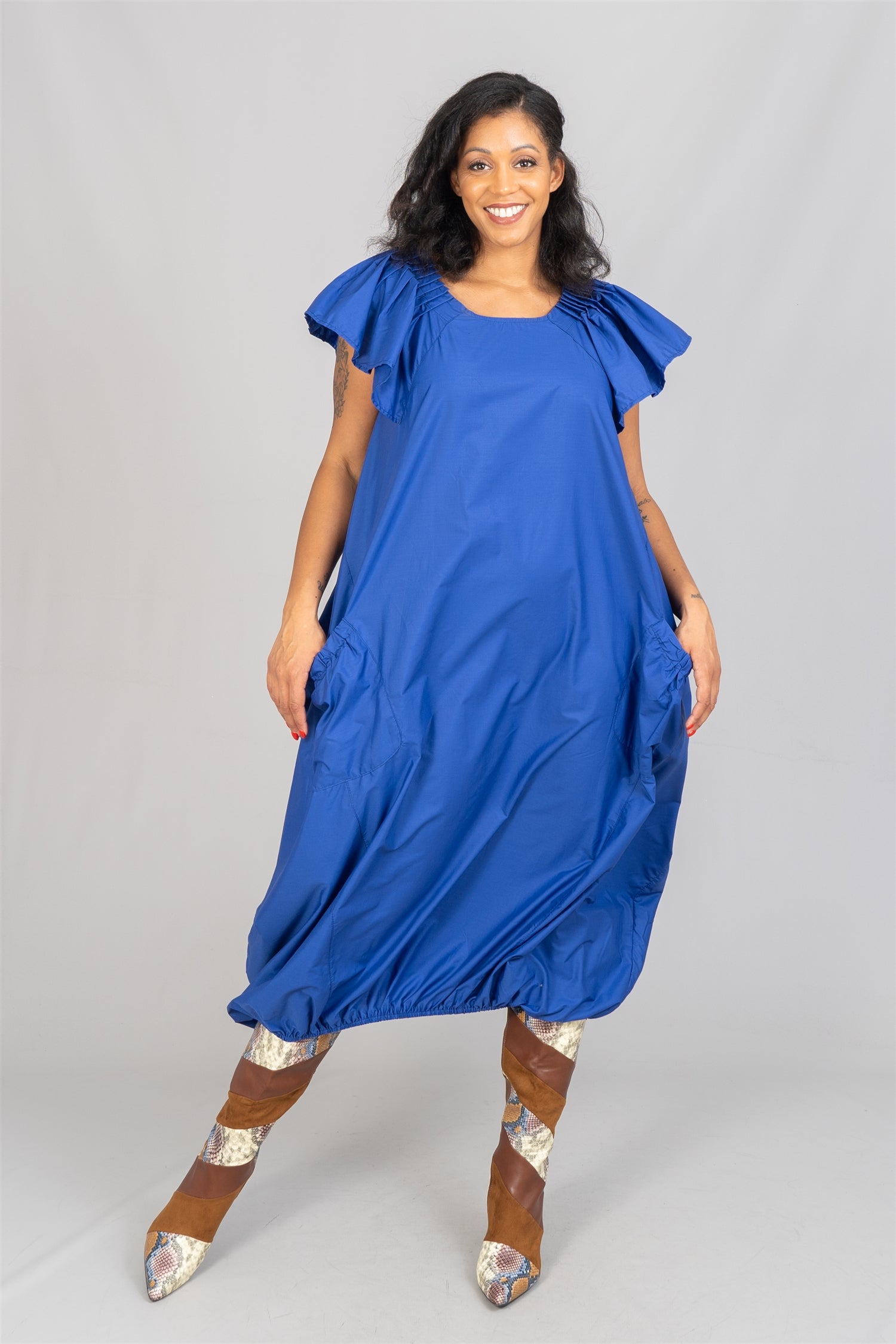 KaraChic CHH22169 Cap Sleeve Bubble Dress