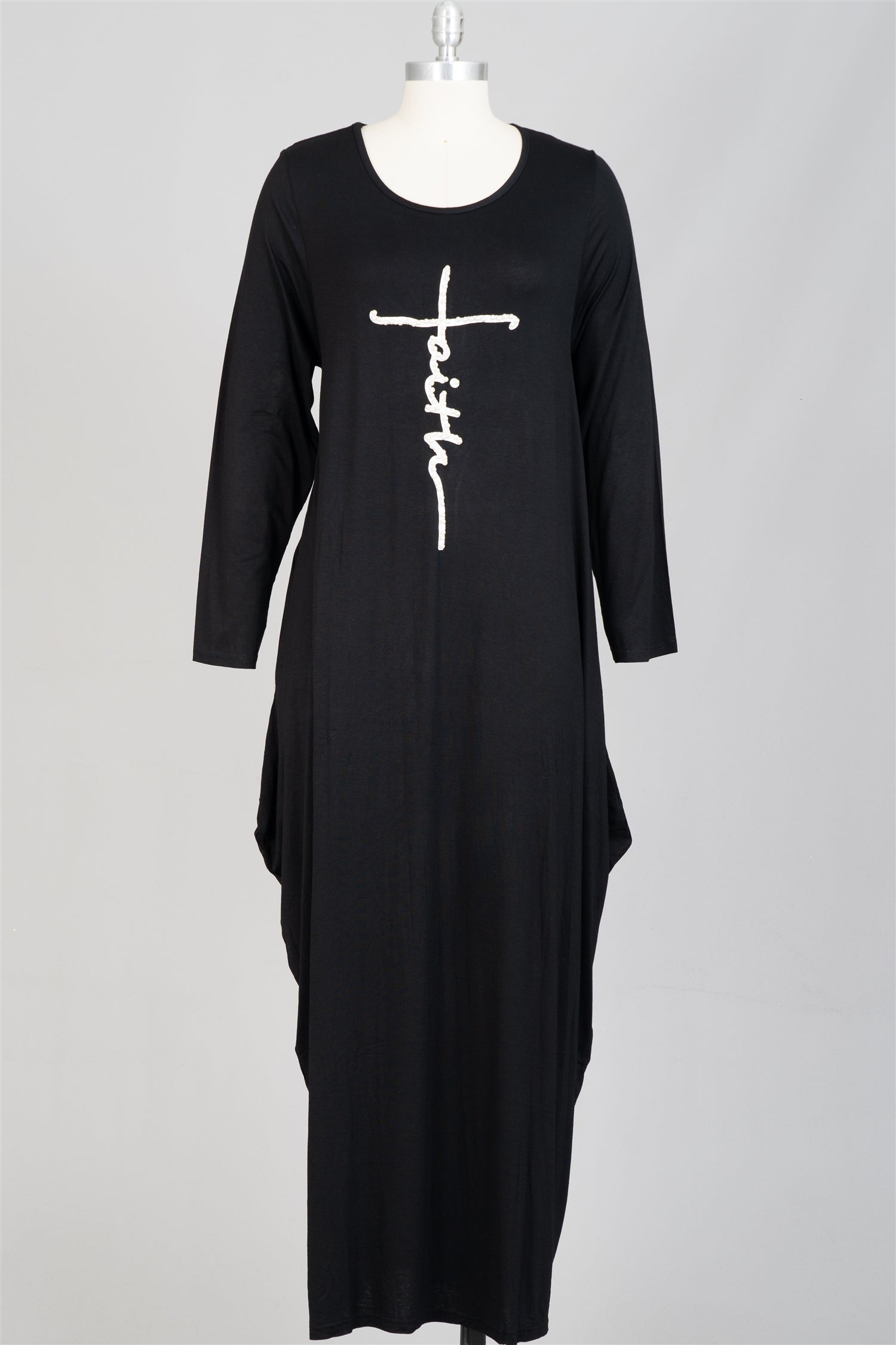 KaraChic CHH23051LS Faith Dress w/ Pearls