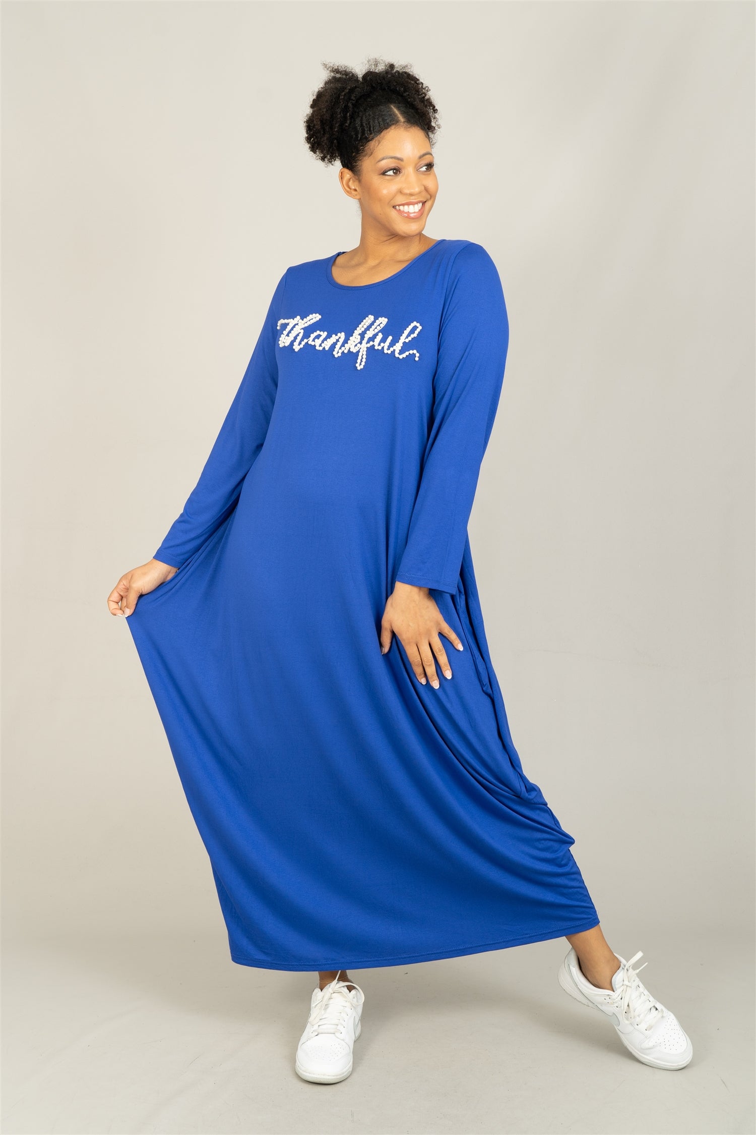 KaraChic Thankful Dress CHH23054LS W/ Pearls