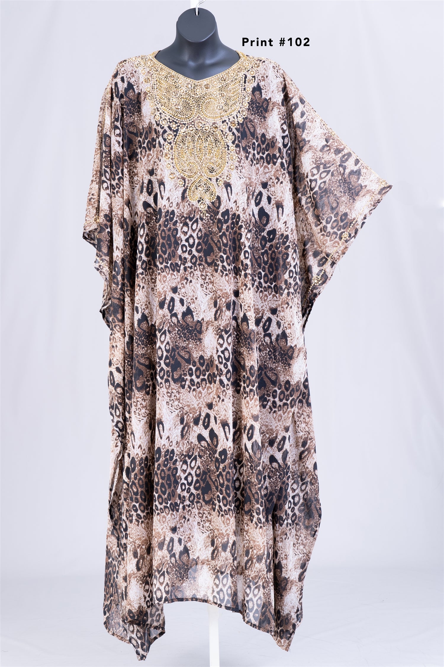 KaraChic M1000 Beaded Chiffon Caftan