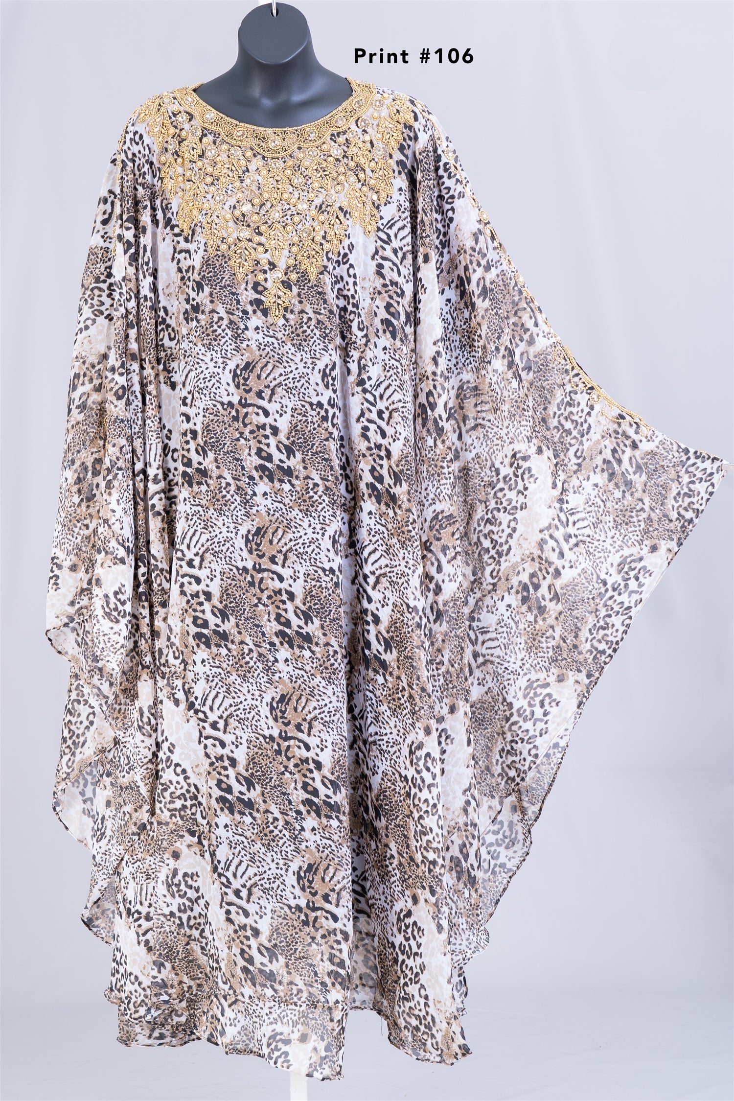 KaraChic M1000 Beaded Chiffon Caftan