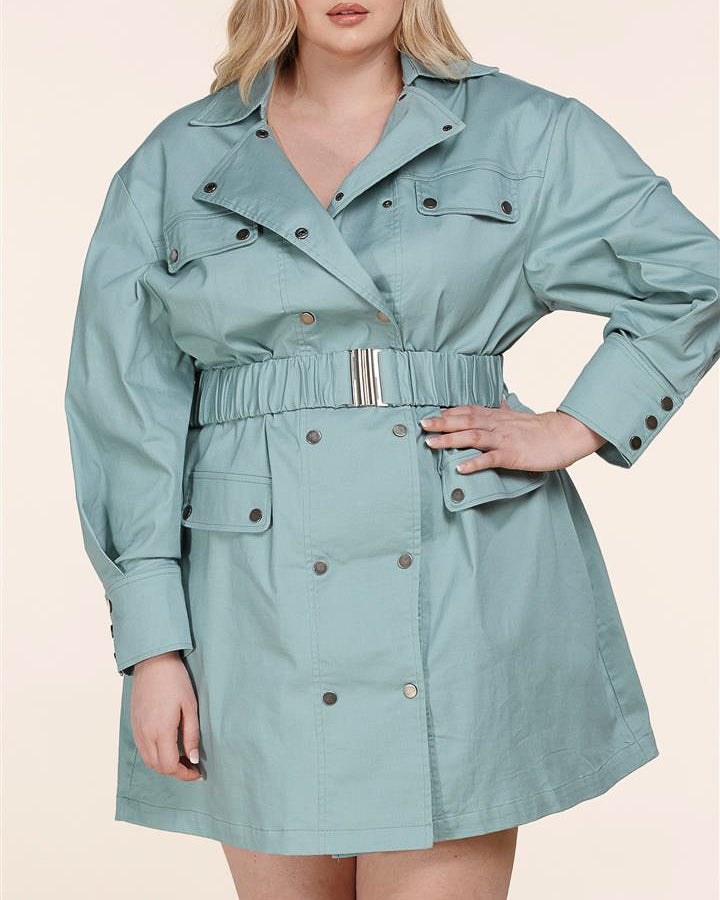 L'atiste by Amy PCD892DD Belted Coat PlusSize Dress