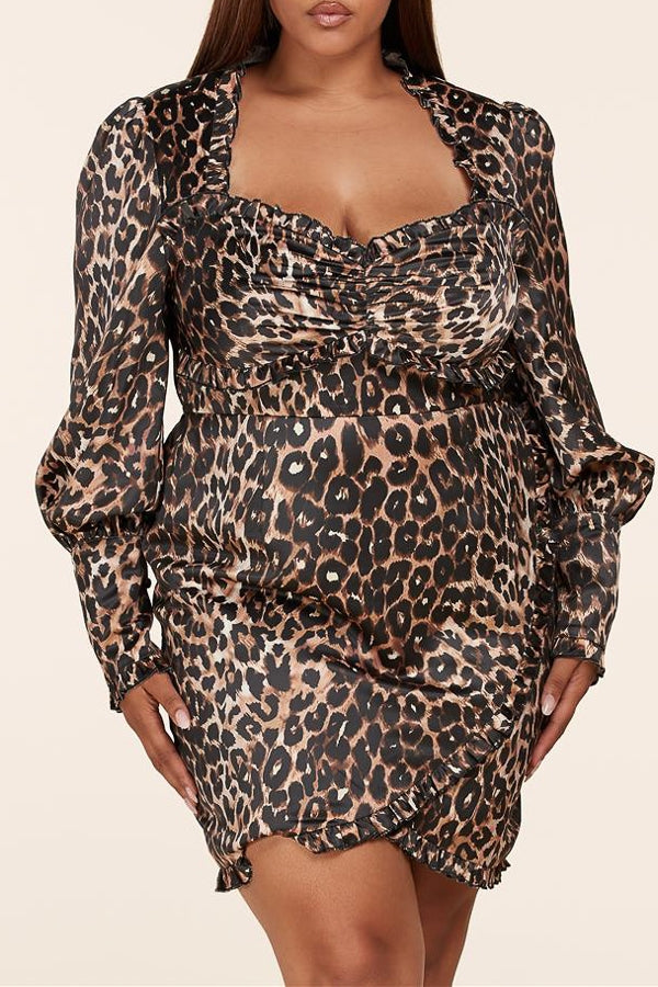 L'atiste by Amy PCD983B Animal Print PlusSize Dress