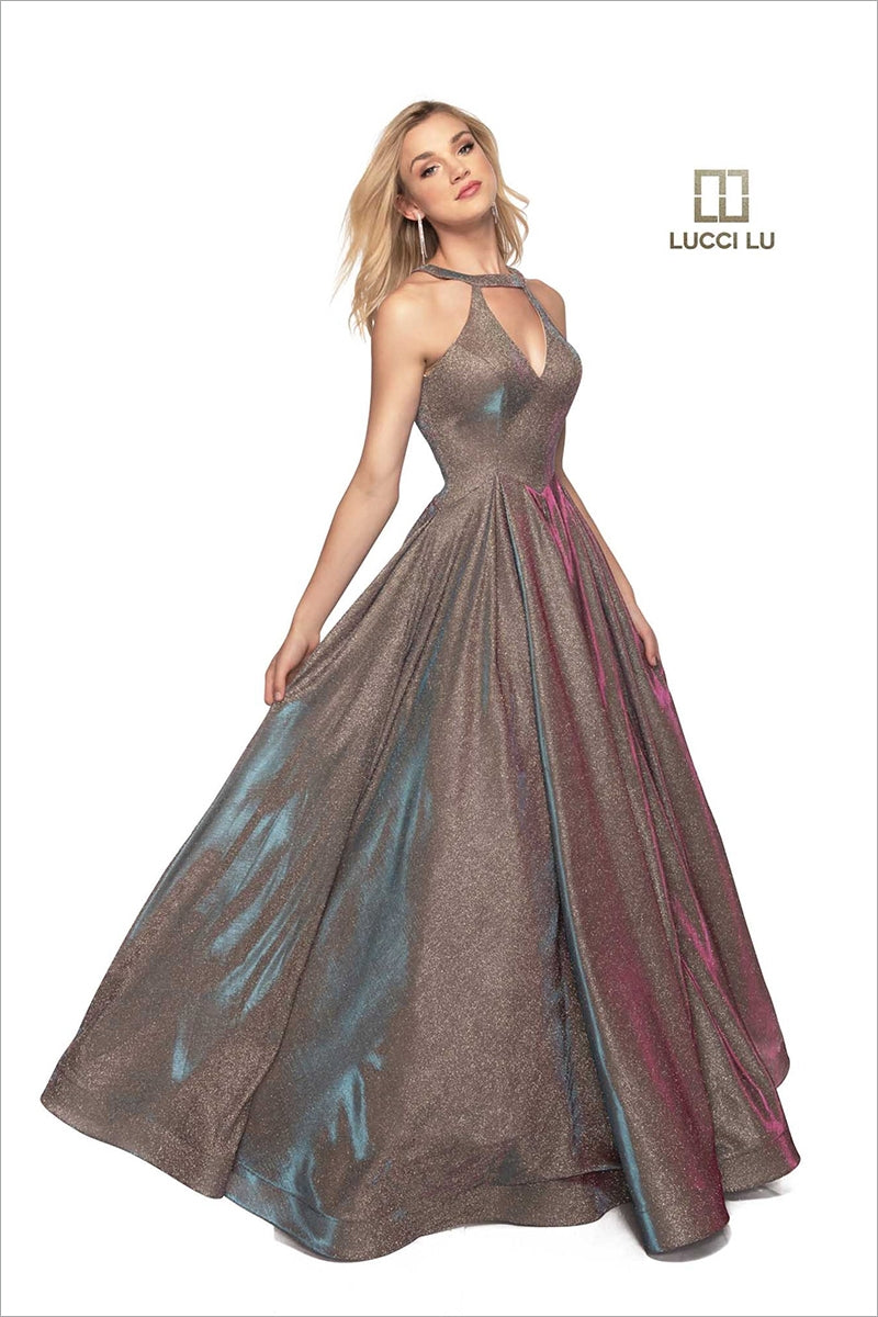 Lucci Lu 28021 Shimmer Ballgown Dress