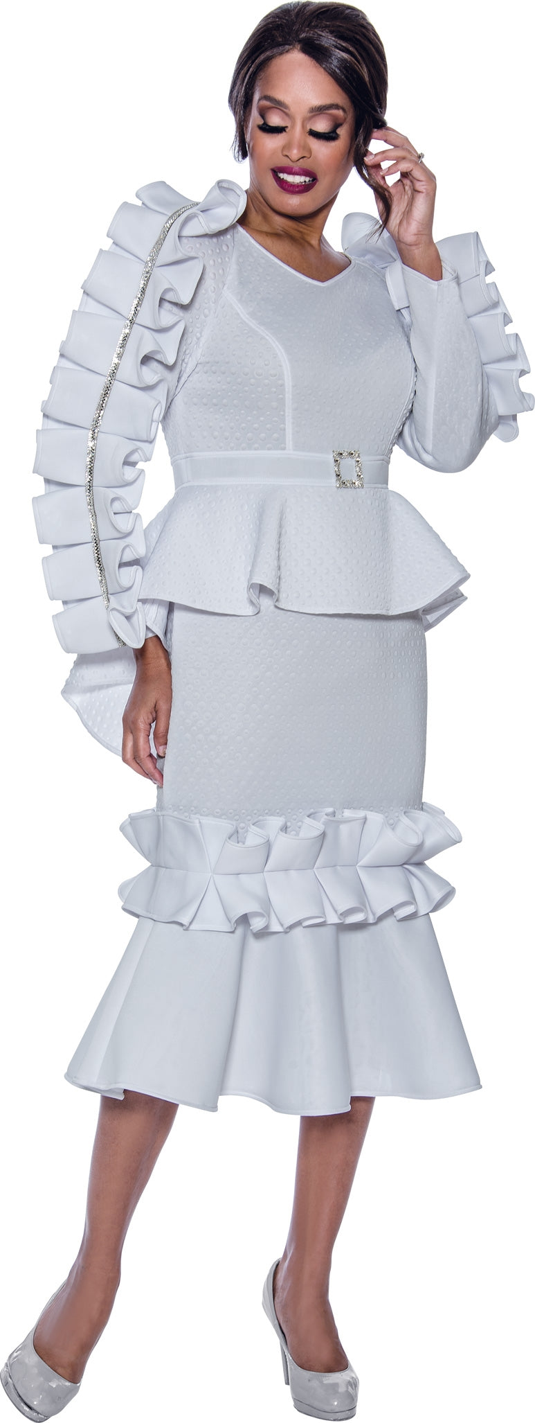 Stellar Looks 1911 Ruffle Sleeve Dress