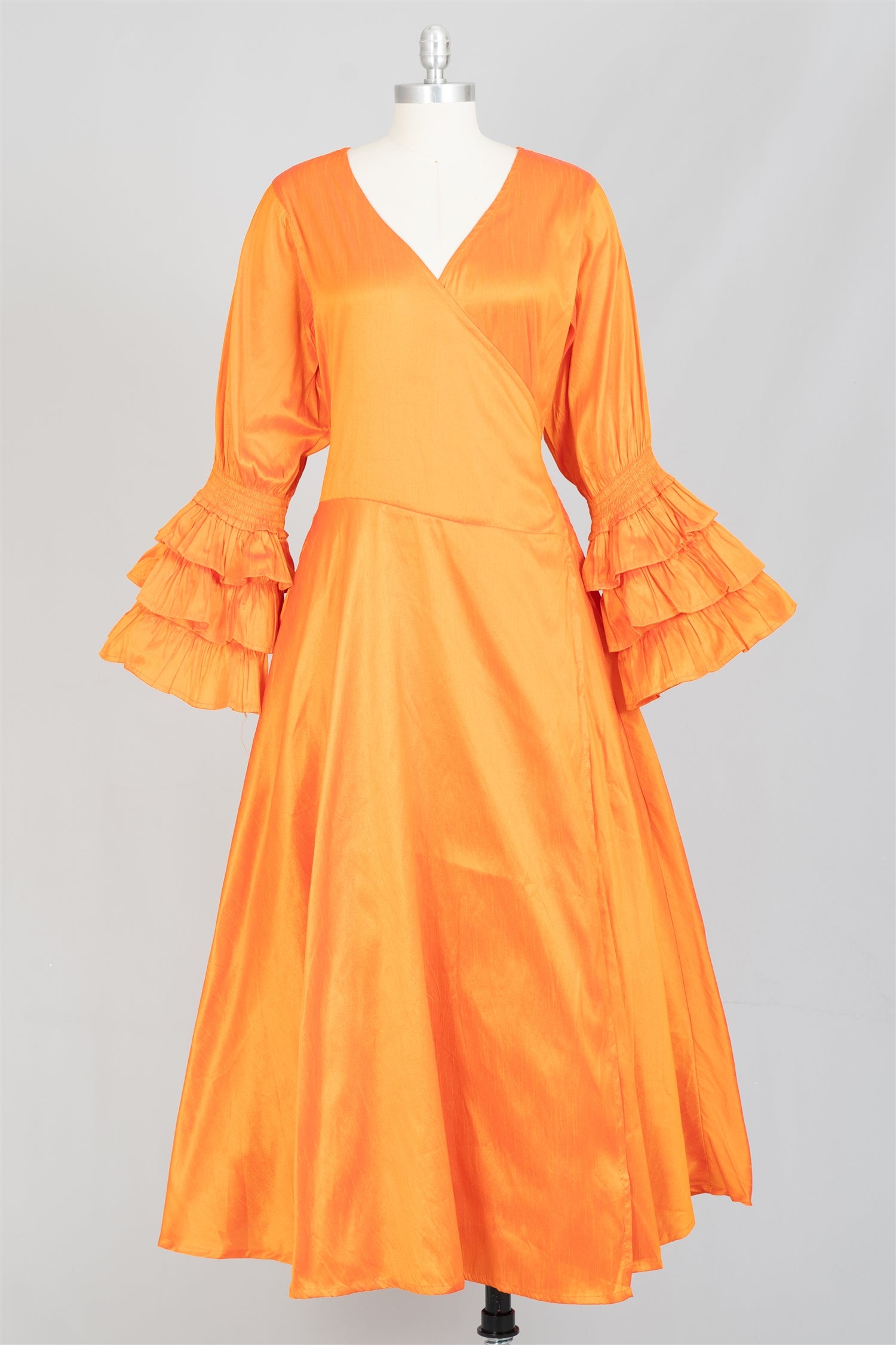 Step in Style AA21240DUP Dupioni Wrap Dress