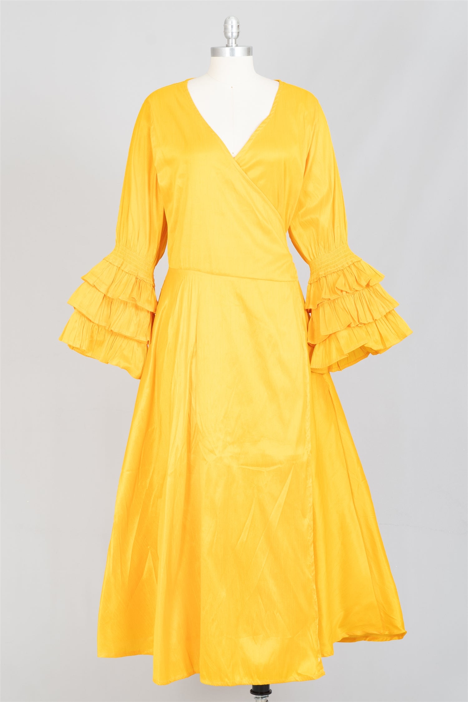 Step in Style AA21240DUP Dupioni Wrap Dress
