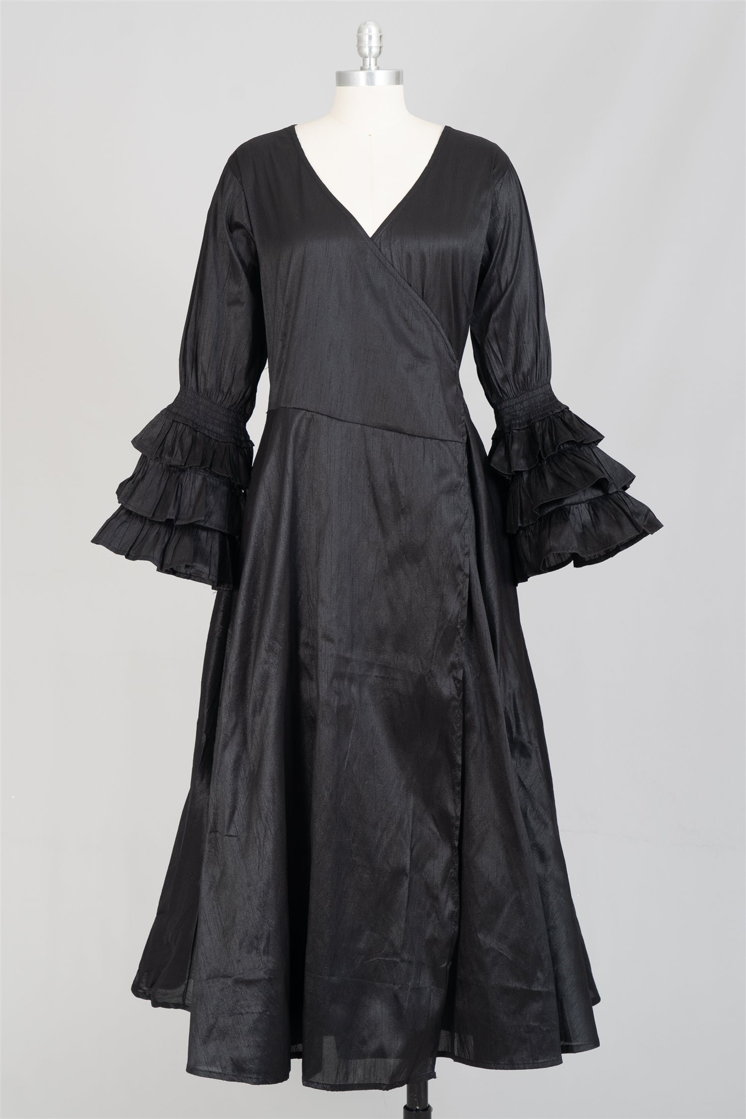 Step in Style AA21240DUP Dupioni Wrap Dress