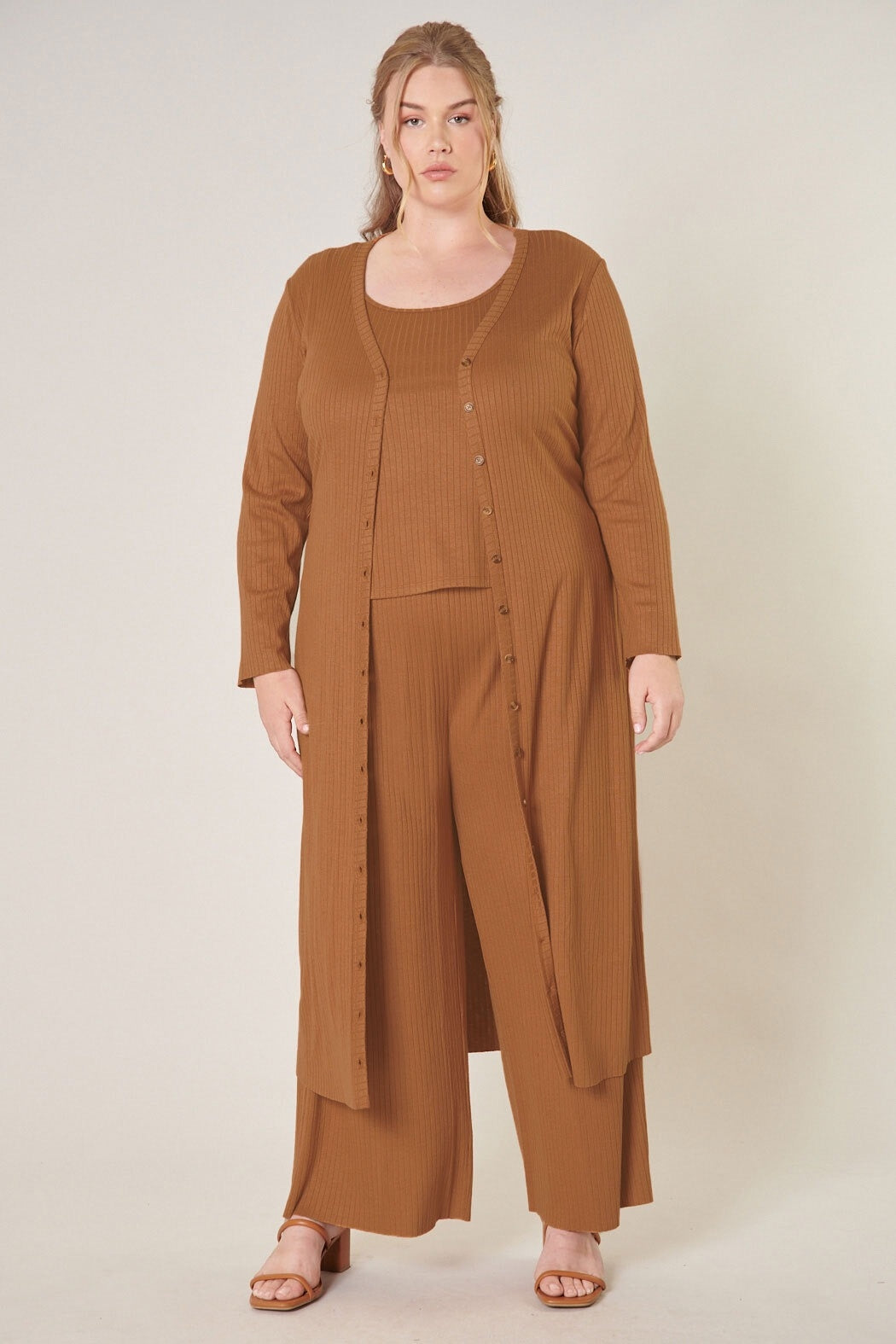 Sugarlips STT15865X Knit PlusSize 3pc Pant Set