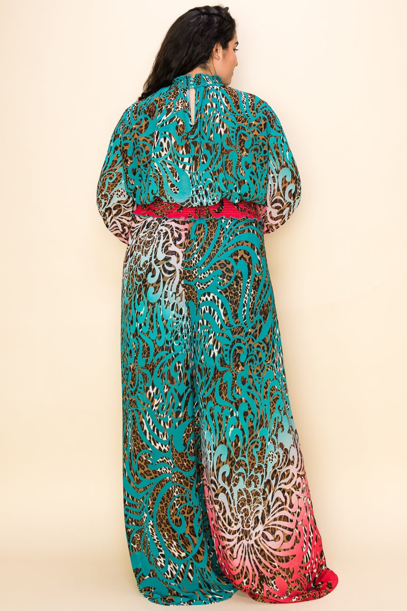 The Sang SP407622P Print PlusSize 2pc Pant Set