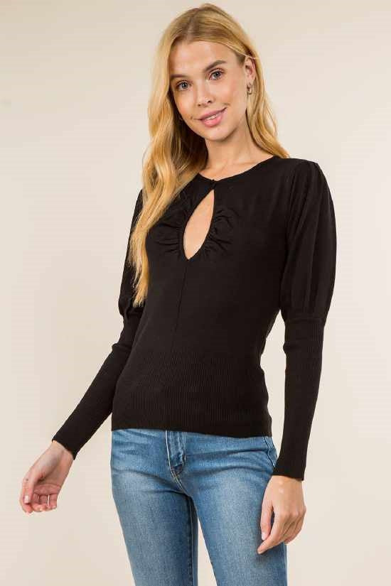 Vision T9388 Keyhole Knit Top