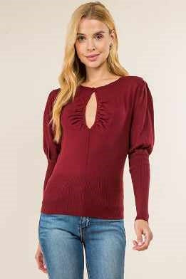 Vision T9388 Keyhole Knit Top