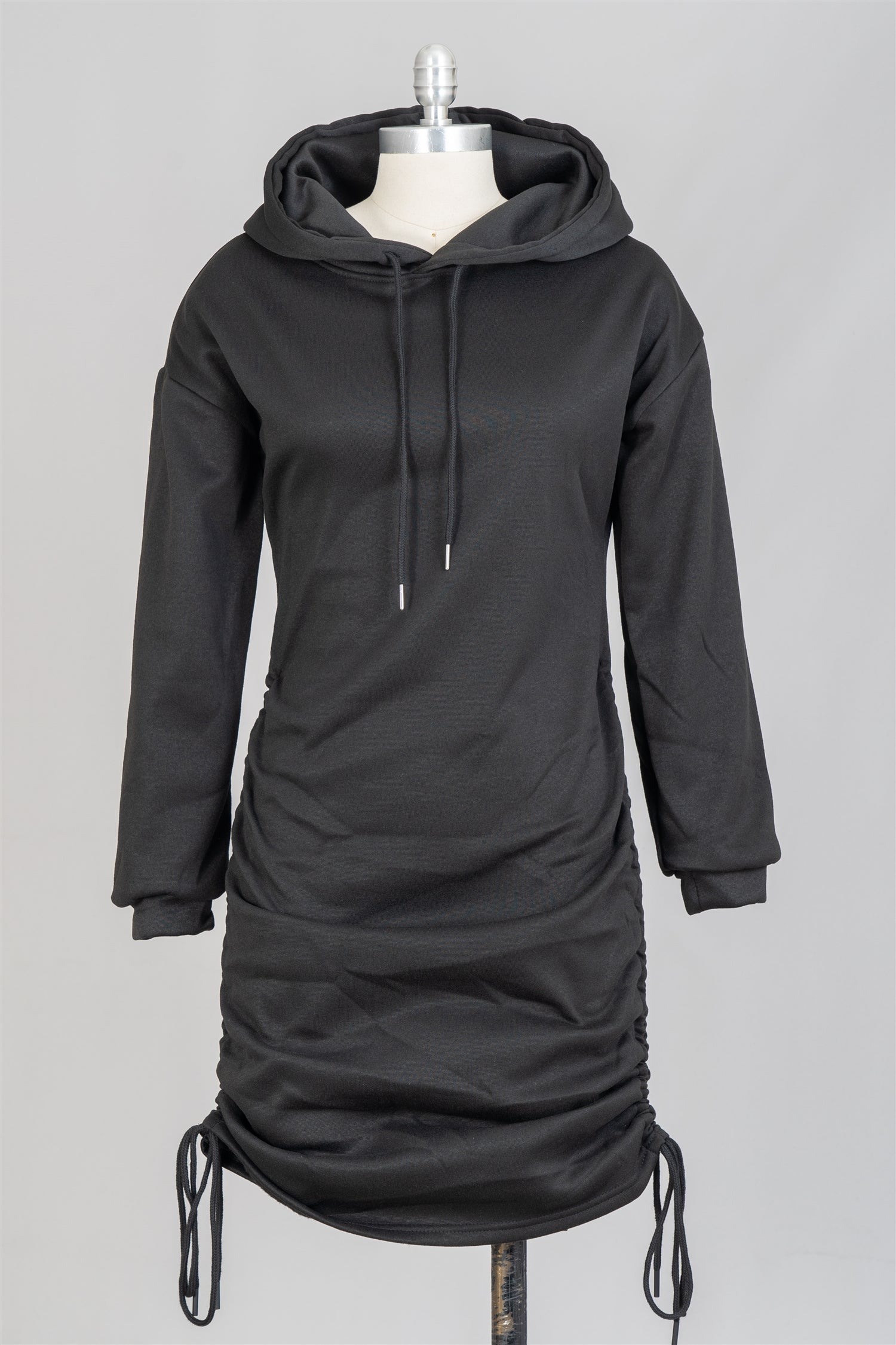 WoWo DH23267 Hooded Fleece Knit Dress