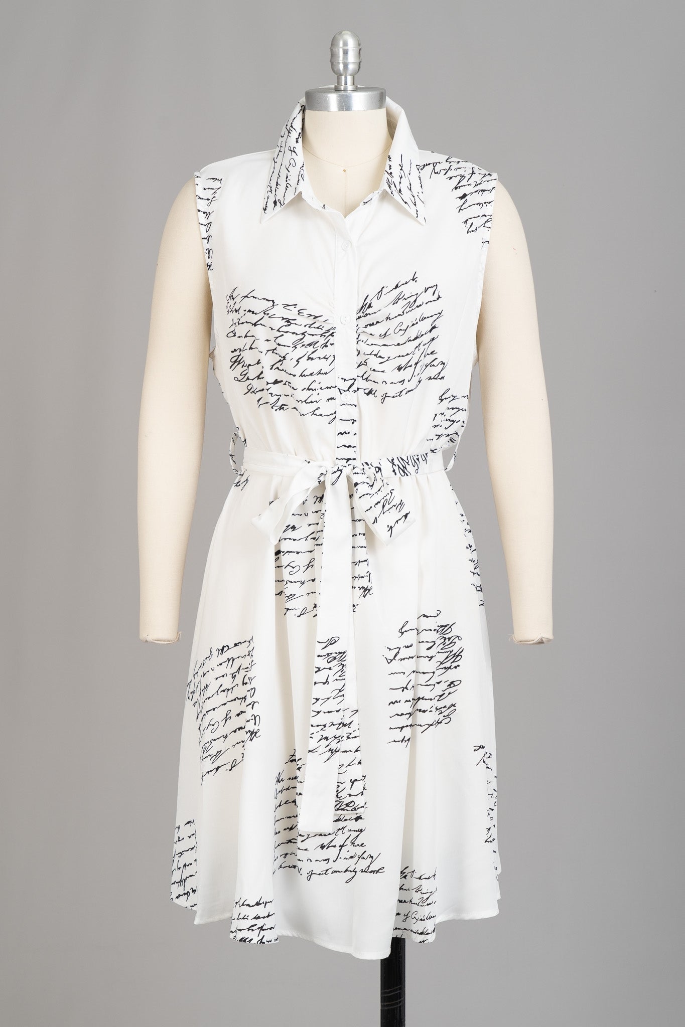 WoWo TL06093X Sleeveless Print PlusSize Dress