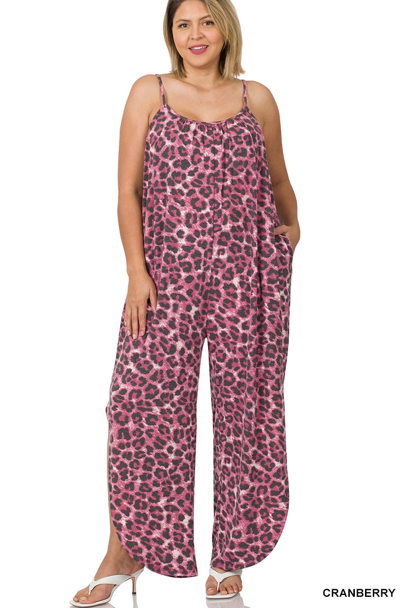 Zenana 8237X Print Sleeveless Jumpsuit