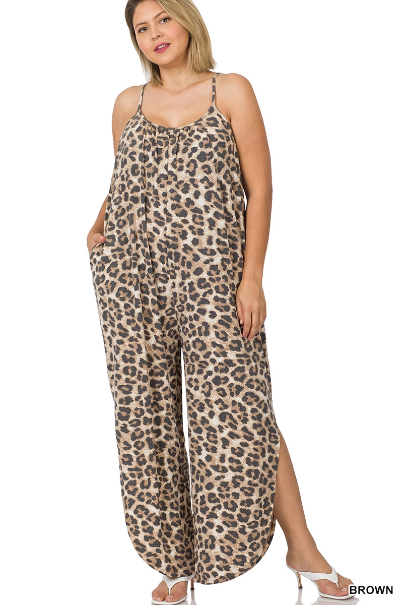 Zenana 8237X Print Sleeveless Jumpsuit