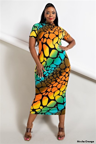 The Curve Print Dress 737591CD